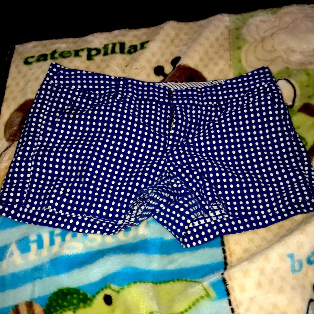 Woman’s polka dotted summer shorts